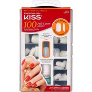 Kiss 100 Full-Cover Manicure Kit, Short Length Short Square Fake Nails