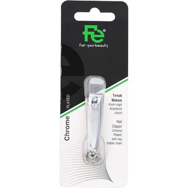 fe fe nail clippers (small) chrome plated, key holder