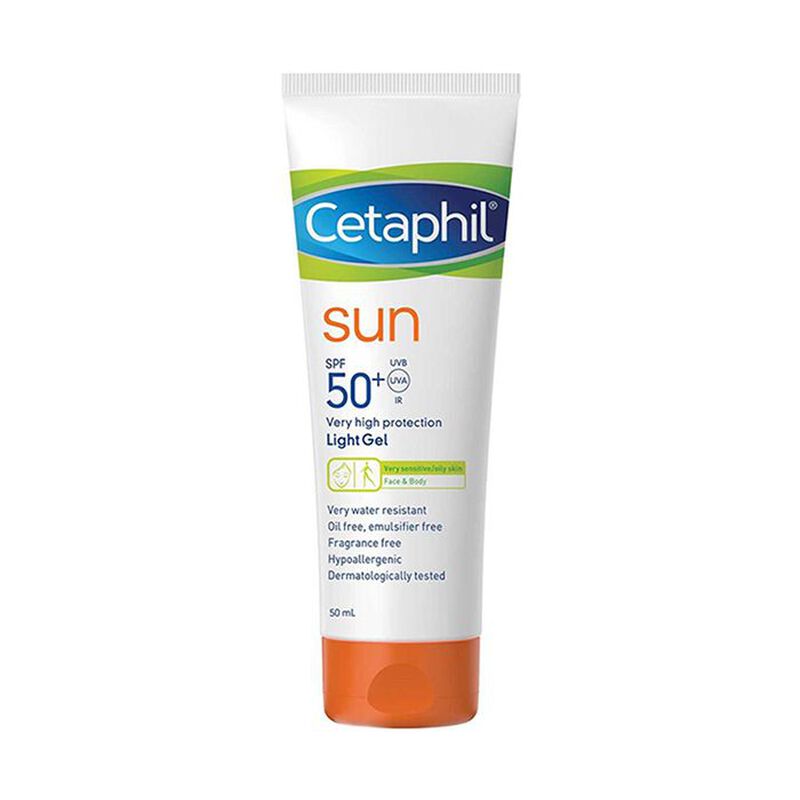 cetaphil جل خفيف للبشرة الحساسة و الدهنية صن بمعامل حماية عالية 50 50 مل